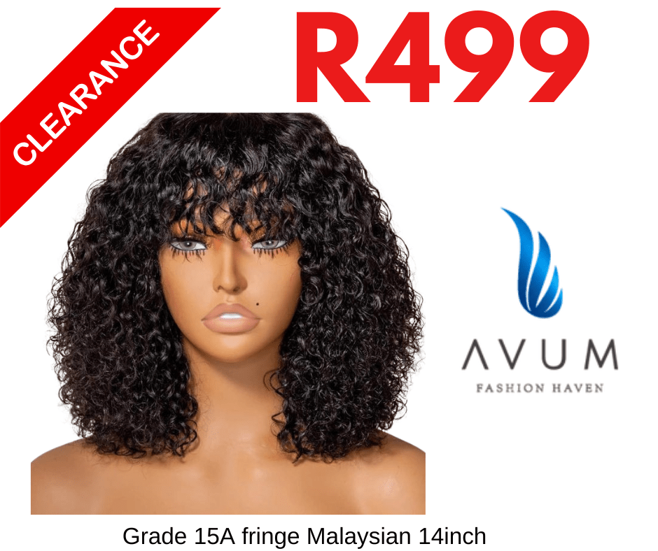 14inch fringe Malaysian curls - Avum Fashion Haven