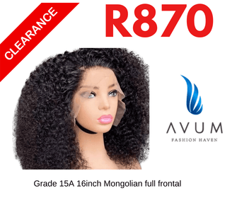 16inch full frontal Mongolian - Avum Fashion Haven