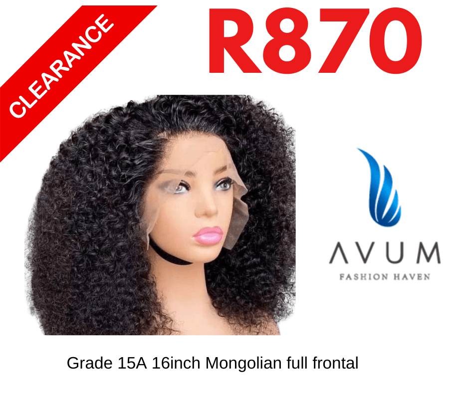 16inch full frontal Mongolian - Avum Fashion Haven