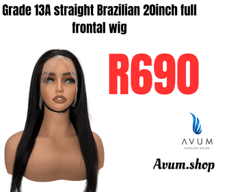 20inch straight Brazilian full frontal - Avum Fashion Haven