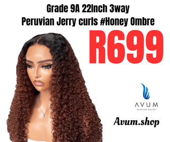 22inch Jerry curls honey ombré - Avum Fashion Haven
