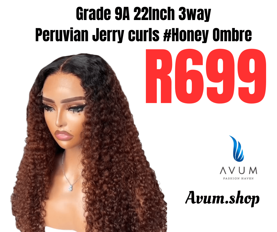 22inch Jerry curls honey ombré - Avum Fashion Haven