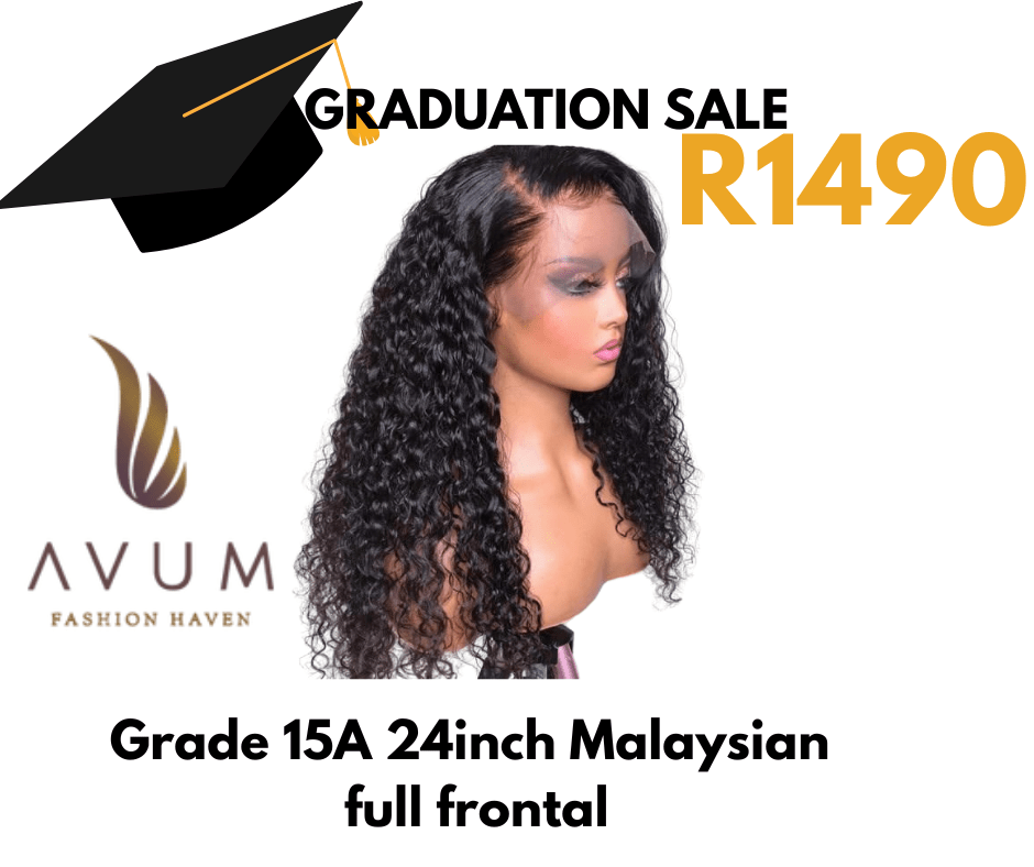 24inch full frontal Malaysian curls - Avum Fashion Haven