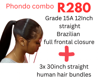 30inch Human Hair bundles + 12inch full frontal closure - Avum Fashion Haven