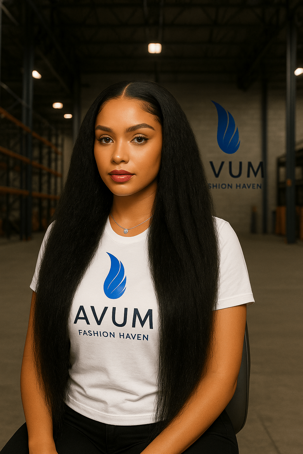 32 inch 13*1 frontal kinky straight Brazilian blend - Avum Fashion Haven