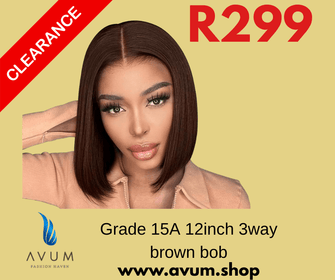 3way 12inch bob brown - Avum Fashion Haven