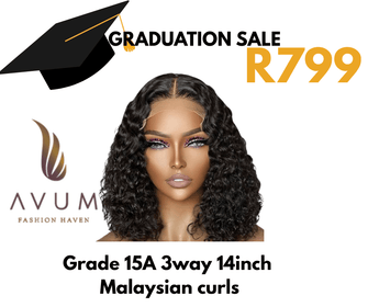 3way 14inch Malaysian wig - Avum Fashion Haven