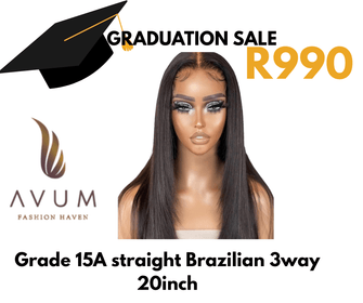 3way 20inch straight wig - Avum Fashion Haven