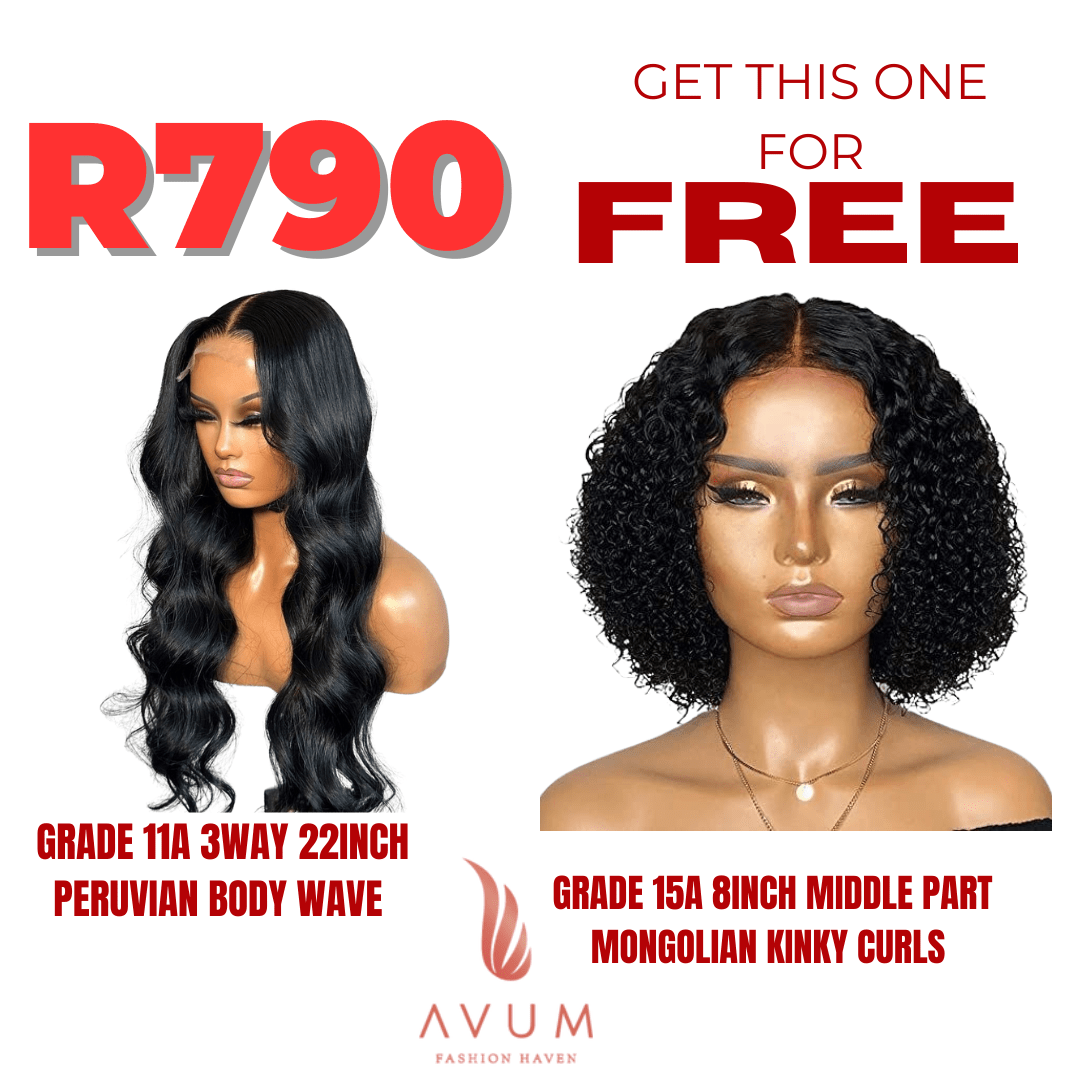 3way 22inch body wave + free 10inch middle part Mongolian curls - Avum Fashion Haven