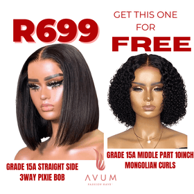 3way pixie bob + free 10inch Mongolian - Avum Fashion Haven