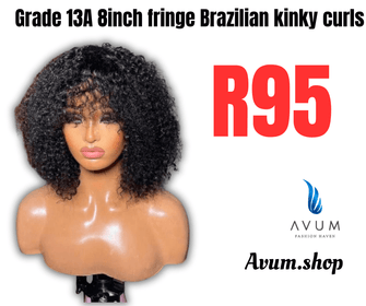 8inch Fringe Brazilian kinky - Avum Fashion Haven