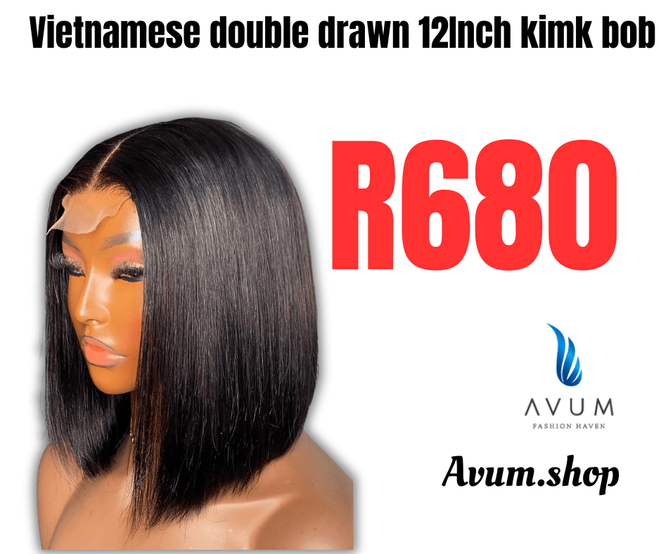 Double drawn 12inch kimk bob - Avum Fashion Haven