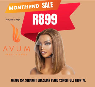 Full frontal piano 12inch bob - Avum Fashion Haven