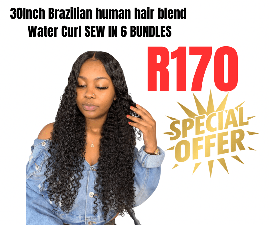 Human blend curly 30inch 6 bundles - Avum Fashion Haven