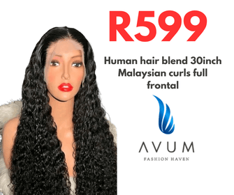 Human hair blend 30inch Malaysian curls - Avum Fashion Haven
