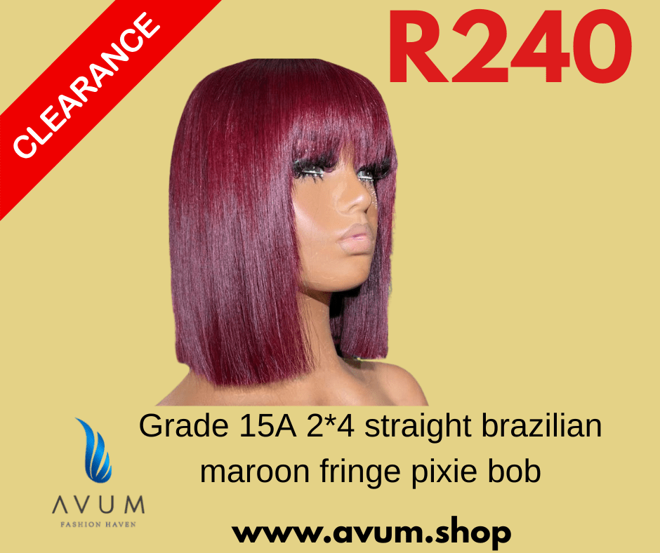 Meroon fringe pixie bob - Avum Fashion Haven