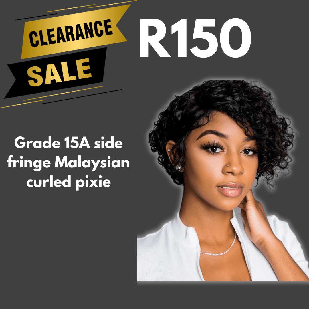 Side Fringe Malaysian pixie - Avum Fashion Haven