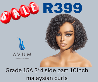 Side part 10inch Malaysian - Avum Fashion Haven