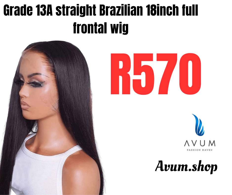 Straight 18inch straight Brazilian full frontal - Avum Fashion Haven