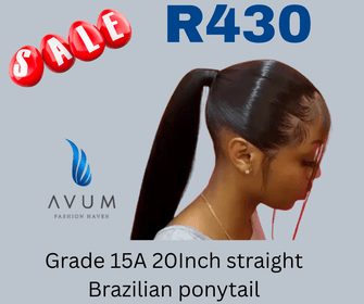Straight 20inch ponytail - Avum Fashion Haven