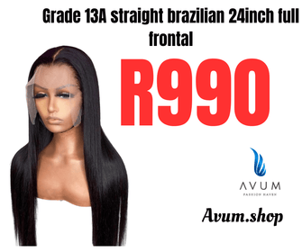 Straight Brazilian 24inch full frontal - Avum Fashion Haven
